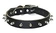 Omni Pet No.102LK-BK16 Leather Spiked 1 Ply Latigo Collar 3/4x16in Color Black Omni Pet No.102LK-BK16 Leather Spiked 1 Ply Latigo Collar 3/4x16in Color Black