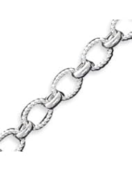 Sterling Silver 7.5 Inch Polished Fancy Link Bracelet - 7.5 Inch