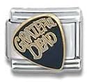 Clearly Charming Grateful Dead Guitar Pick Grateful Dead Italian Charm Bracelet Link
