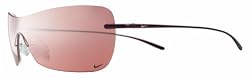 Nike Linear Soft Shield Sunglasses, EV0190-502, Aubergine Frame/ Vermillion Lenses / Silver Gradient Flash