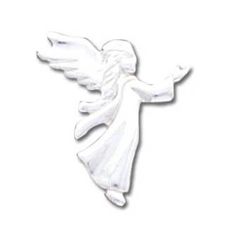 Solid Sterling Silver Angel Brooch Pin
