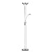 Mother And Child Floor Lamp With A Satin Chrome Finish