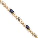 14k Sapphire and Diamond Bracelet - 7 Inch