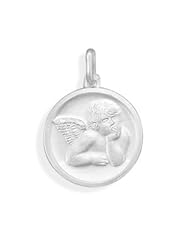 Satin Finish Raphael Angel Pendant or Charm Sterling Silver