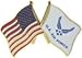 US Air Force Crossed Flags Lapel Pin