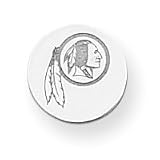 Sterling Silver Washington Redskins Logo Round Tie Tac