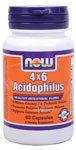 4 x 6 Acidophilus by NOW Foods - Digestive Support (60 Capsules)
