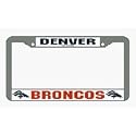 Denver Broncos Chrome License Plate Frame - Set of 2