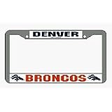 Denver Broncos Chrome License Plate Frame - Set of 2