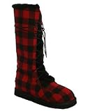 Sugar The Hannah Boot in Red Hunter's Plaid,Shoes for Women
