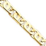 14k 10.2mm Polished Fancy Link Bracelet - 8.5 Inch