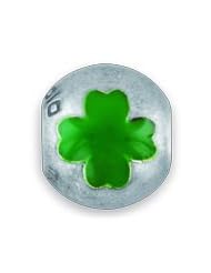 Bacio Stoppers EZ Press Oxidized Mechanism Green Clover Charm. Made in Italy!