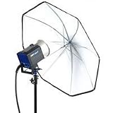 Hensel Economy 32 Diameter Photographic Umbrella in Black & White.