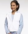 Girls Two-Tone Full-Zip Hooded Sweatshirt