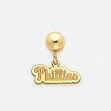 14K Philadelphia Phillies Phillies Post Dangle Earrings