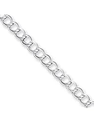 Sterling Silver 8inch Polished Charm Bracelet QG1163-8"