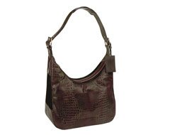 Casis Gator Donald Pliner Day Dog Carrier with Zipper Closure (Plum - Medium)