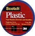 Scotch Plastic Tape, 1 1/2 x 125 Blue