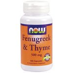 NOW Foods, Fenugreek & Thyme 500 mg - 100 Caps
