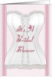 Corset with Lace Bridal Shower Invitation Card