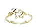 14k White Gold CZ Top Adjustable Star Body Jewelry title=
