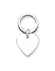 Sterling Silver Heart Key Ring
