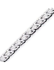 Sterling Silver CZ Bracelet - 7 Inch