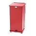 Defenders Biohazard Step Can, Square, Steel, 24gal, Red