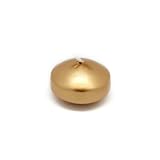 Gold Floating Candles 1.3/4 Inch Burn 4.5 Hours Set of 6