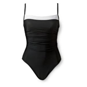 Buy Miraclesuit Black One Piece Swimsuit w White Trim 10