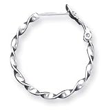 Sterling Silver Twisted Hoop Earrings
