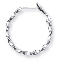 Sterling Silver Twisted Hoop Earrings