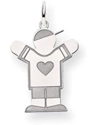 Genuine IceCarats Designer Jewelry Gift 14K White Gold Kid Charm