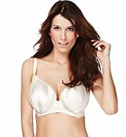 Rosie for Autograph French Designed Rose Lace Padded DD-G Bra with Silk
