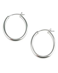 Sterling Silver Oval Hoop Earrings
