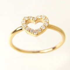 大人気のオープンハートby Natuki katou(加藤夏希 ミー(me)シリーズ)95-0114K10PG(10金ピンクゴールド)ダイヤモンドリング(me.)