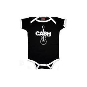 JOHNNY CASH - Guitar Creeper - Black / White Onesie / Baby T-shirt