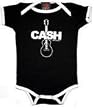 JOHNNY CASH - Guitar Creeper - Black / White Onesie / Baby T-shirt