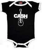 JOHNNY CASH - Guitar Creeper - Black / White Onesie / Baby T-shirt