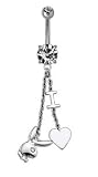 Playboy belly button ring says I Love Playboy