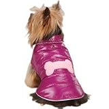 Casual Canine Deep Raspberry Snow Puff Dog Vest large- 20 length
