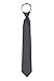 Jacob Alexander Men's Pretied Solid Color Zipper Tie - Charcoal