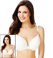 2 Pack Limited Collection Spotted & Striped Padded DD-GG Bras