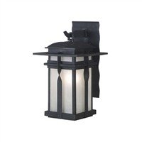 Kenroy Home 91901BL Carrington 1-Light Small Wall Lantern in Black - 91901BL,