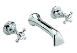 Topaz Wall Mounted Bath Spout & Stop Taps