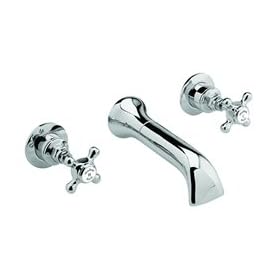 Topaz Wall Mounted Bath Spout & Stop Taps