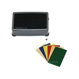 Harbor Digital Quick Spot Large 1/4 Honeycomb Grid with Adapter and 6 Colored Gels for Nikon SB-900 Flash Model