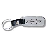 Chevrolet Bowtie Key Chain (Chrome with Leather Strap) by Gregs Automotive LLC