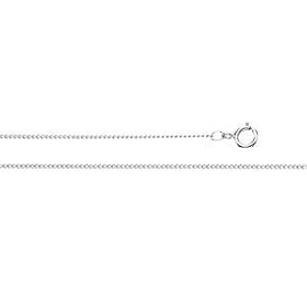New 14K White Gold Thin Cable Link Chain 18