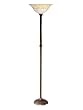 Dale Tiffany TR70746 Amber Mosaic Torchiere Lamp, Fieldstone and Glass Shade
